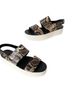 Vince. 100% Leather Snake Print Black Wedges Size 9 1/2 - photo 1