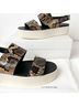 Vince. 100% Leather Snake Print Black Wedges Size 9 1/2 - photo 6