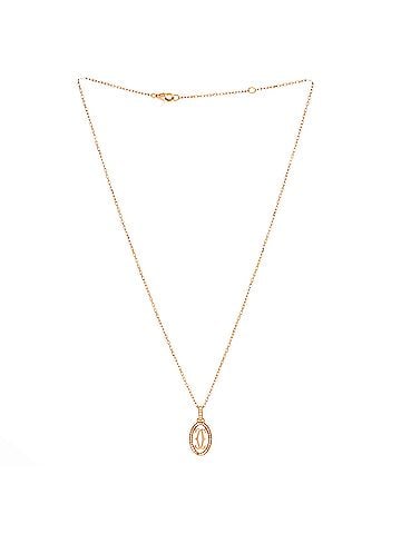 Cartier Double C de Cartier Pendant Necklace 18K Rose Gold and Diamonds (view 2)
