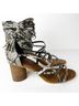 Jeffrey Campbell 100% Leather Snake Print Black White Heels Size 9 1/2 - photo 5