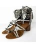 Jeffrey Campbell 100% Leather Snake Print Black White Heels Size 9 1/2 - photo 4