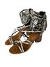 Jeffrey Campbell 100% Leather Snake Print Black White Heels Size 9 1/2 - photo 1