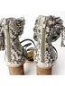 Jeffrey Campbell 100% Leather Snake Print Black White Heels Size 9 1/2 - photo 7