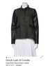 Derek Lam 10 Crosby 70% Wool 30% Nylon 96% Polyester 4% Spandex 100% Lambskin Tweed Black Green Jacket Size 4 - photo 4