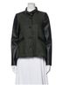 Derek Lam 10 Crosby 70% Wool 30% Nylon 96% Polyester 4% Spandex 100% Lambskin Tweed Black Green Jacket Size 4 - photo 1