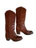 FRYE 100% Leather Brown Boots Size 7 1/2 - photo 1