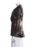 Alice + Olivia Floral Black Burgundy Blazer Size 4 - photo 8