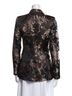 Alice + Olivia Floral Black Burgundy Blazer Size 4 - photo 2