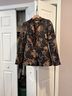 Alice + Olivia Floral Black Burgundy Blazer Size 4 - photo 6
