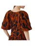 FARM Rio Animal Print Multi Color Short Sleeve Blouse Size S - photo 2
