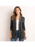 Margaret O'Leary 100% Cotton Black Gray Jacket Size L - photo 5