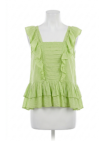 Allison Quinn Ruffle Tank in Aloe (view 1)