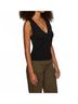 Sanctuary Solid Black Knitted Button Front in Black Size S - photo 4