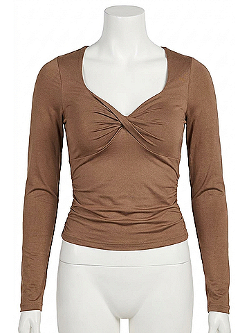 Mittoshop Twistie Top in Mocha (view 1)