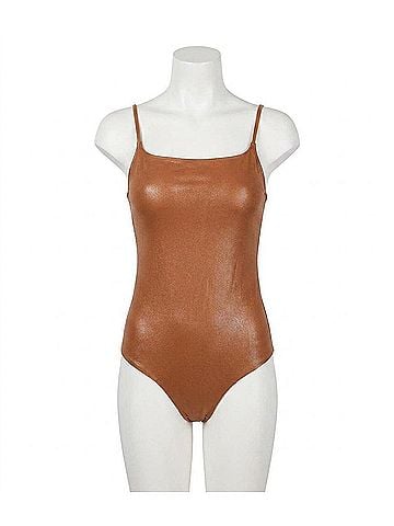 Commando Faux Leather Cami Bodysuit in Cocoa (view 1)