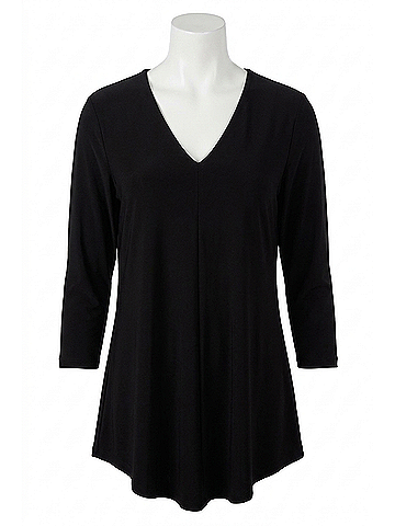 Joseph Ribkoff Asymmetrical Top in Black (view 1)