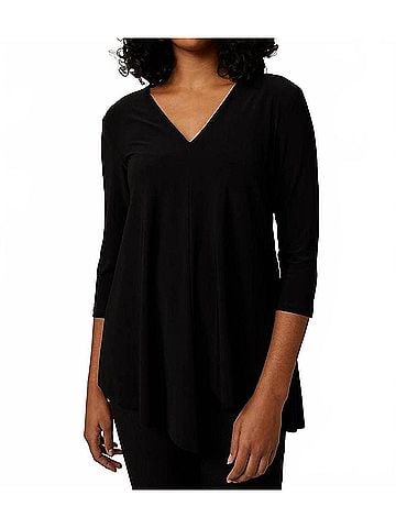 Joseph Ribkoff Asymmetrical Top in Black (view 2)