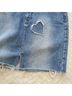 Gap 100% Cotton Hearts Blue Denim Skirt Size 6 - photo 4