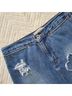 Gap 100% Cotton Hearts Blue Denim Skirt Size 6 - photo 3