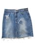 Gap 100% Cotton Hearts Blue Denim Skirt Size 6 - photo 1