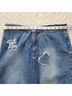 Gap 100% Cotton Hearts Blue Denim Skirt Size 6 - photo 7