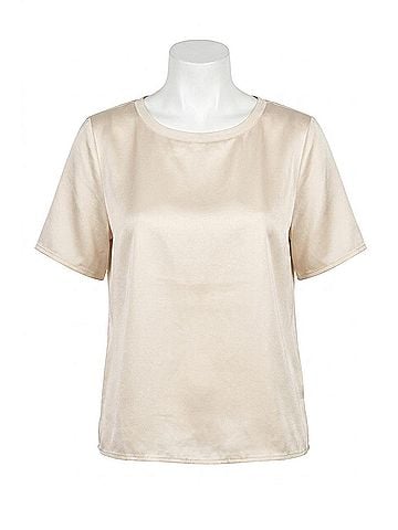 Sanctuary Timeless Satin Tee in Toasted Almond (view 1)