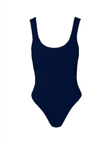 Nikibiki Ribbed Scoop Bodysuit in Indigo (view 1)