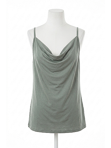 AndTheWhy Daisy Cowl Neck Camisole Top in Olive (view 1)