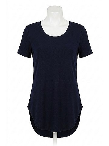 Joseph Ribkoff Rounded Hem Tee in Navy (view 1)