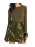 Allison Solid Green Solid Rita Top in Moss Green Size XS - photo 2