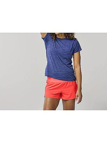 Brooks Luxe Short Sleeve Tee in Heather Midnight (view 2)