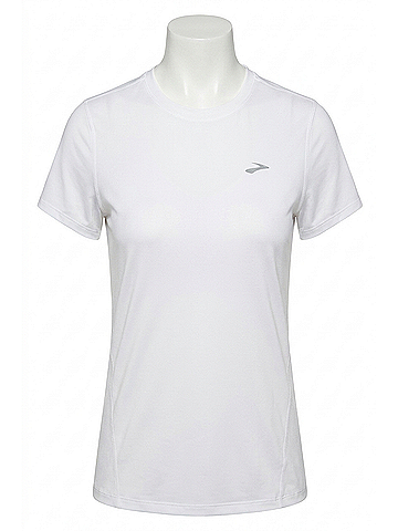 Brooks Women's Sprint Free Short Sleeve 3.0 Top in White (view 1)