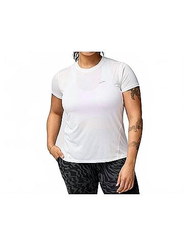 Brooks Women's Sprint Free Short Sleeve 3.0 Top in White (view 2)