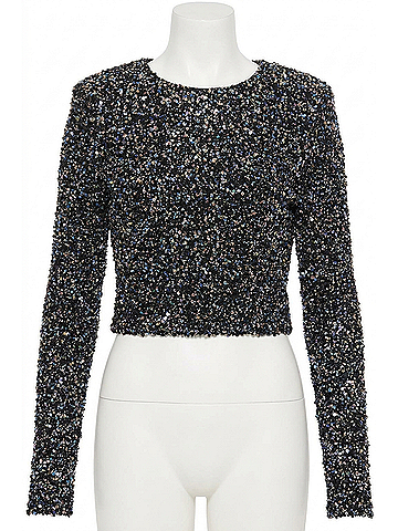 Allison Rory Long Sleeve Top in Black Multi (view 1)