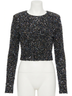 Allison Black Rory Long Sleeve Top in Black Multi Size M - photo 1