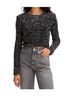 Allison Black Rory Long Sleeve Top in Black Multi Size M - photo 2