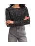Allison Black Rory Long Sleeve Top in Black Multi Size M - photo 3