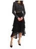Allison Black Rory Long Sleeve Top in Black Multi Size M - photo 4