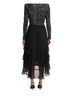 Allison Black Rory Long Sleeve Top in Black Multi Size M - photo 5
