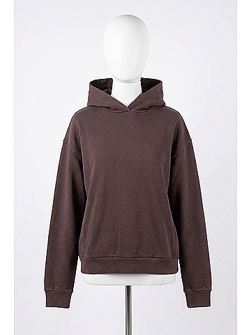 perfectwhitetee Heart Hoodie in Cocoa (view 2)