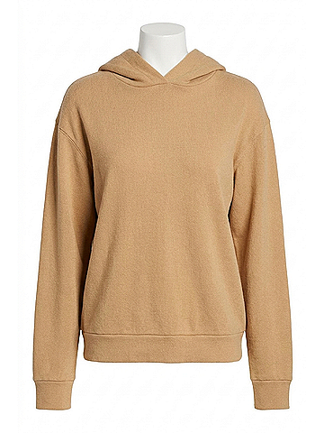 perfectwhitetee Heart Hoodie in Suede (view 1)