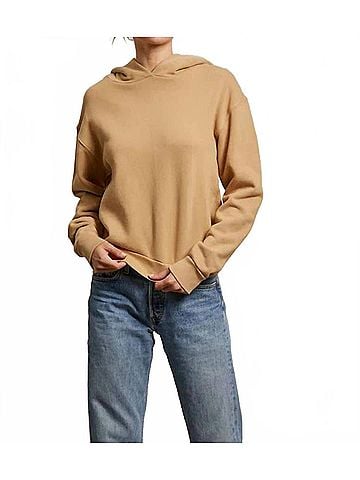 perfectwhitetee Heart Hoodie in Suede (view 2)