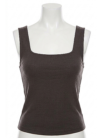 Barefoot Dreams Malibu Collection Ultra Soft Rib Top in Carbon (view 1)