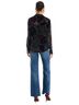 Allison Floral Black Sade Button Down Top in Black Floral Size L - photo 3