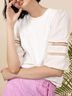Emily Lovelock White Molly Tee in Off White Size L - photo 2