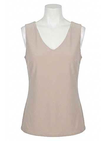 Joseph Ribkoff Casual V-Neck Sleeveless Camisole in Dune (view 1)
