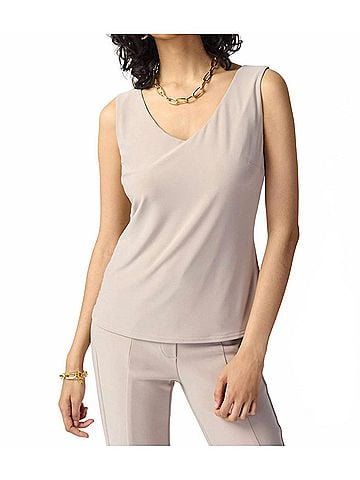 Joseph Ribkoff Casual V-Neck Sleeveless Camisole in Dune (view 2)