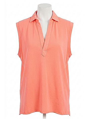 Frank & Eileen Olivia Popover Henley Tank in Wild Strawberry (view 1)