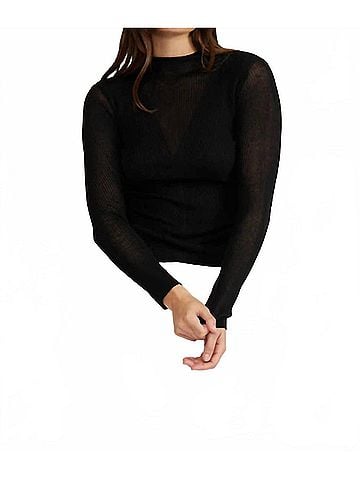 Lucy Paris Martin Knit Top in Black (view 2)