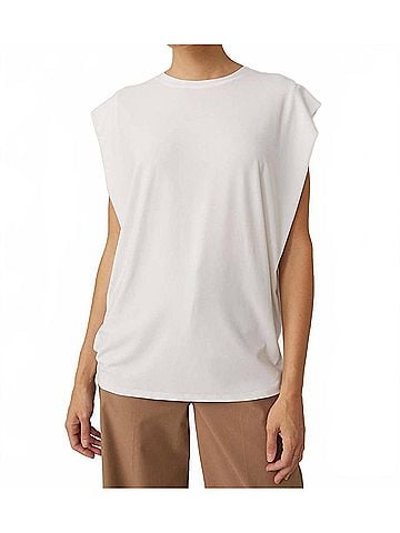 Joseph Ribkoff Wenda Boxy Drop Sleeve Top in White (view 2)